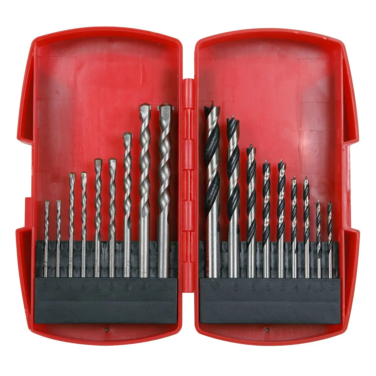 Sealey Wood Masonry Drill Bit Set 18pc - Image 3