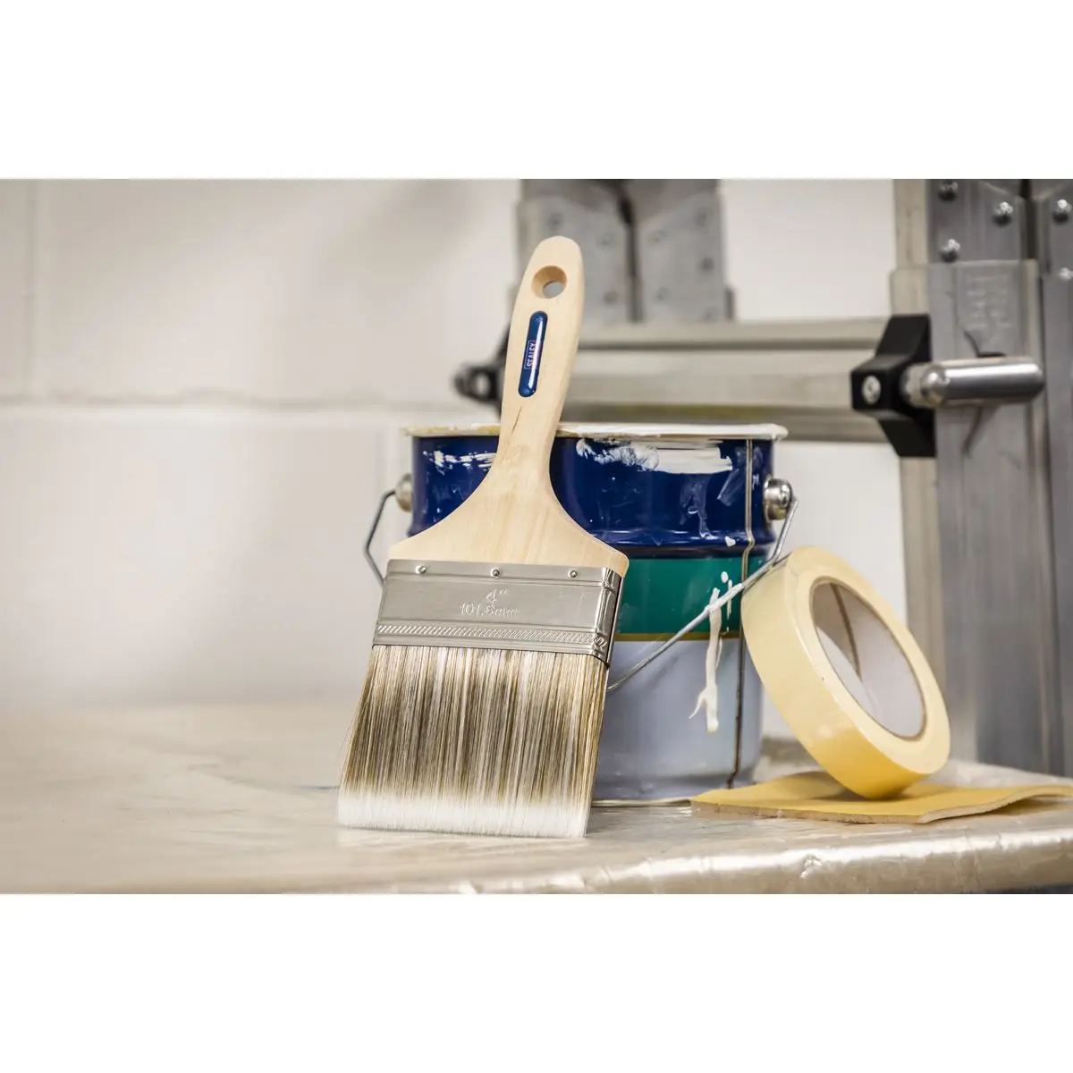 Sealey Wooden Handle Paint Brush 100mm - Image 5