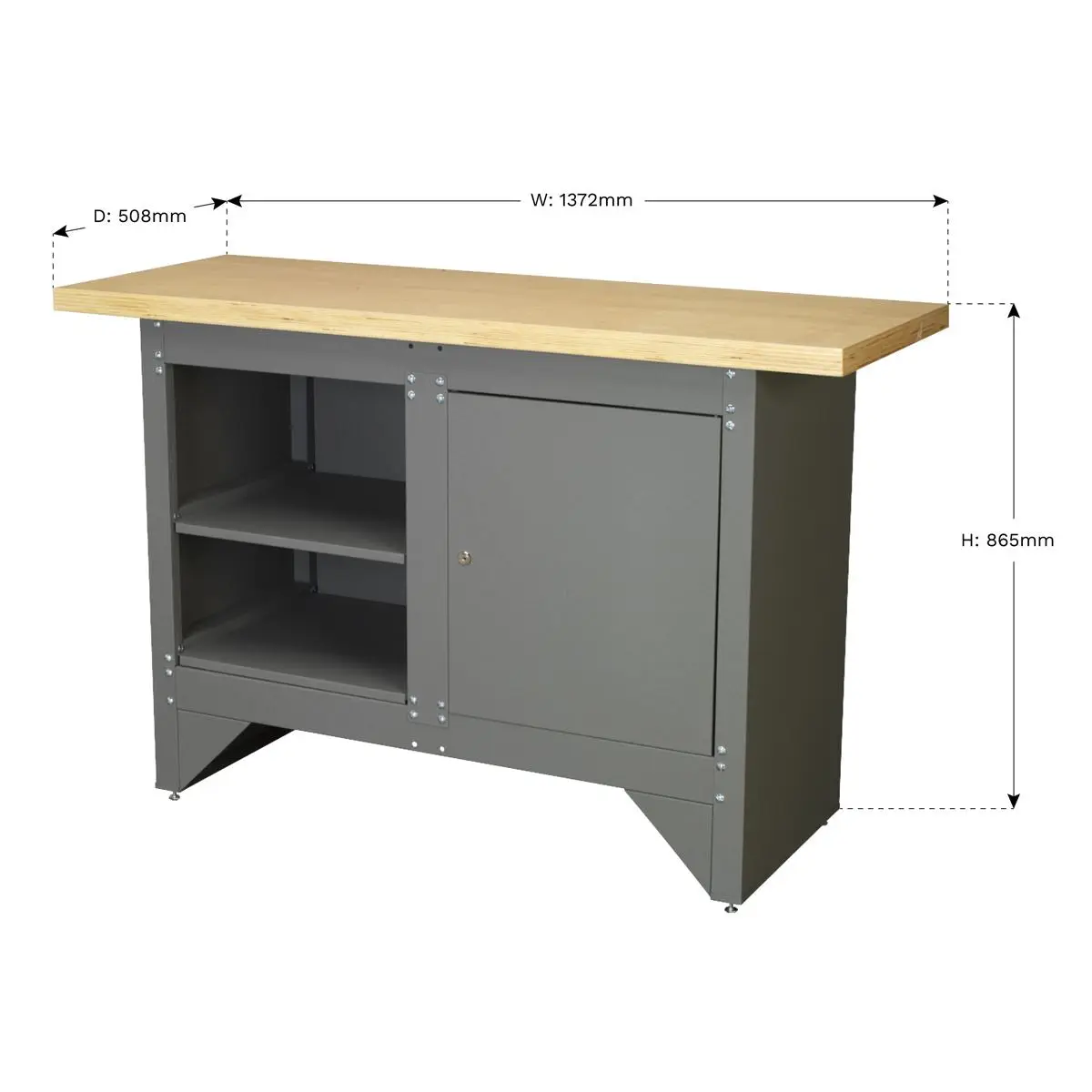 Sealey Workbench with Cupboard Heavy-Duty - Image 5