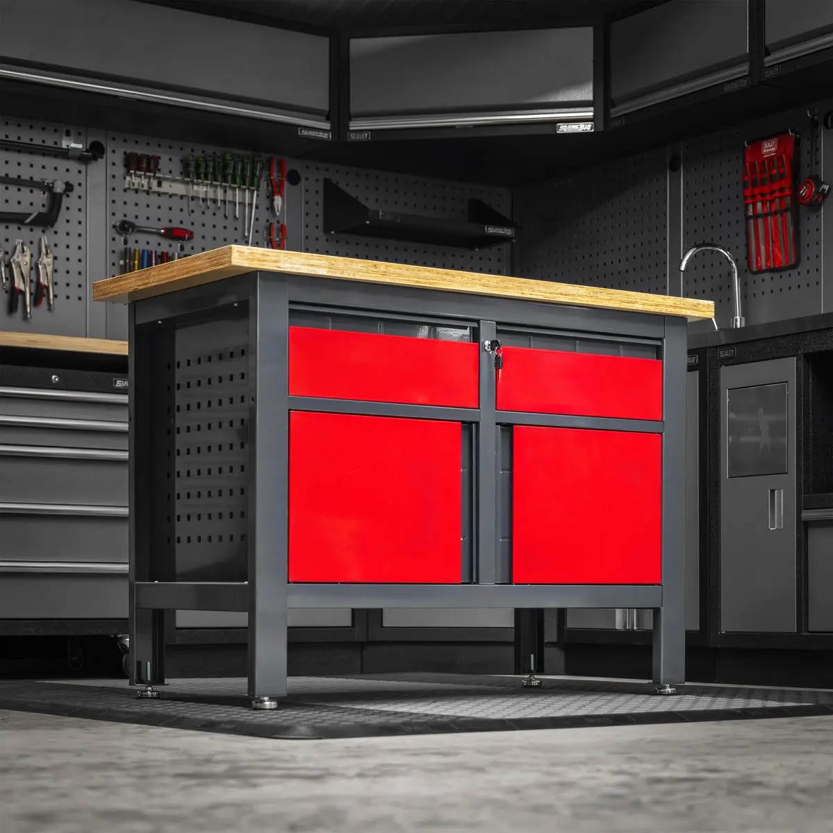 Sealey Workbench with 2 Drawers & 2 Cupboards - Image 13
