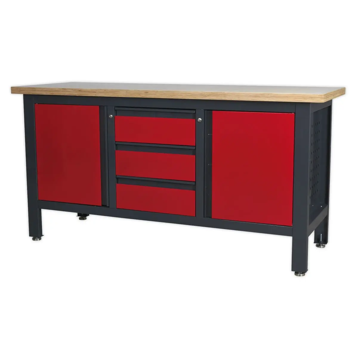 Sealey Workstation with 3 Drawers & 2 Cupboards - Image 5