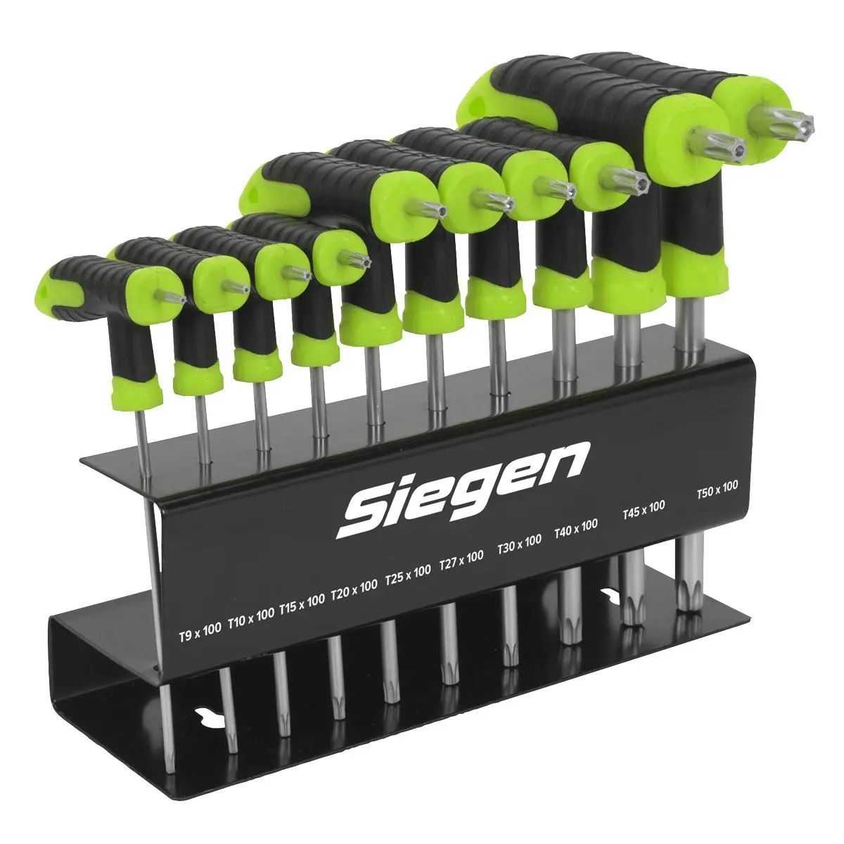 Siegen 10 Piece T-Handle Trx-Star Key Set T9-T50 in Metal Stand Torx Trx - Image 2