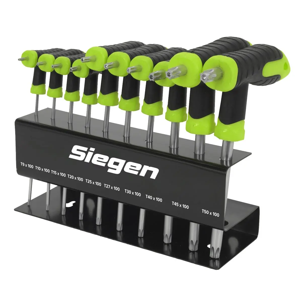 Siegen 10 Piece T-Handle Trx-Star Key Set T9-T50 in Metal Stand Torx Trx - Image 3