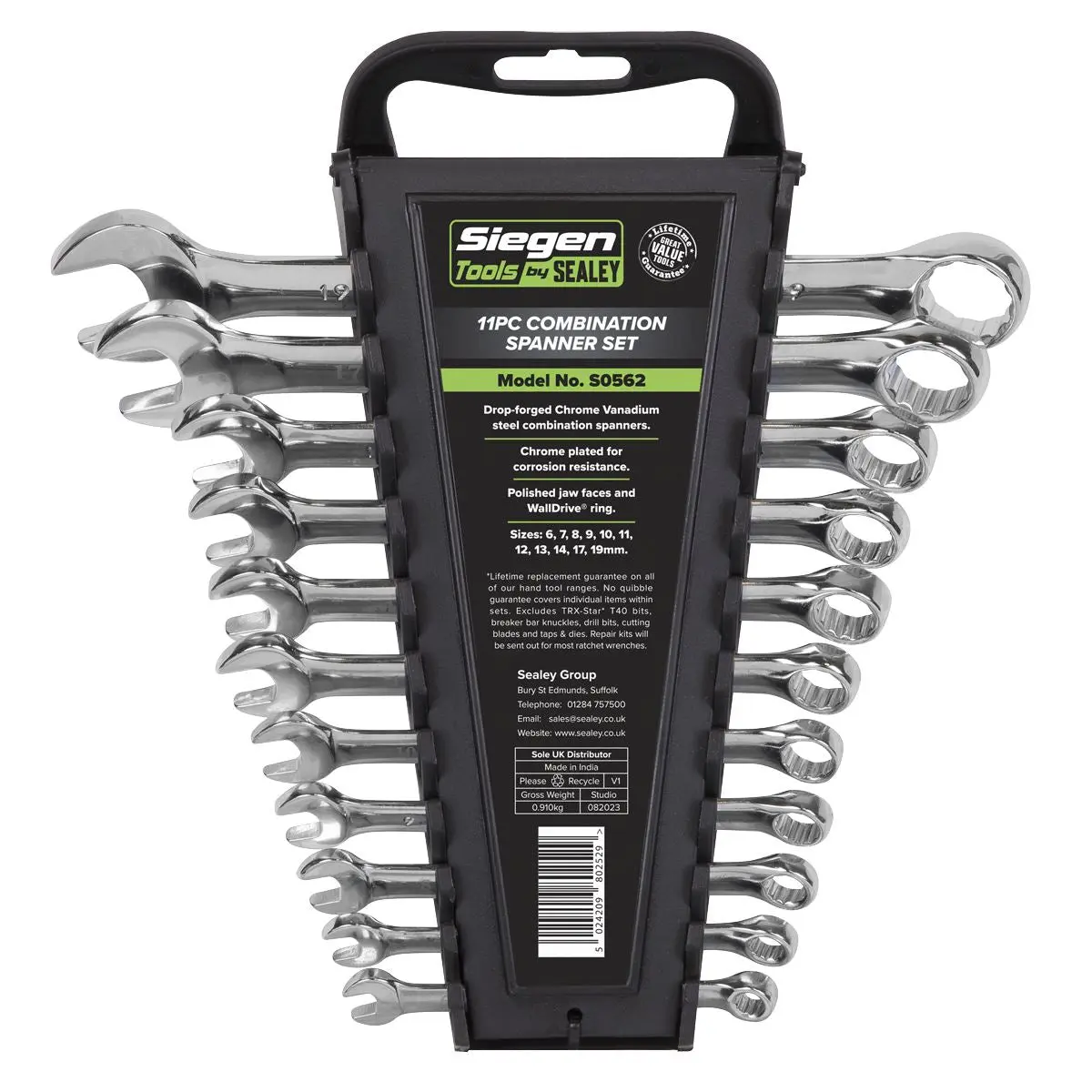 Siegen 11 Piece Metric Combination Spanner Set 6-19mm - Image 3