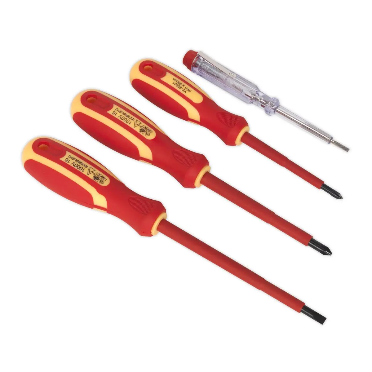 Siegen 4 Piece Electricians Screwdriver Set VDE Approved Mains Tester - Image 3