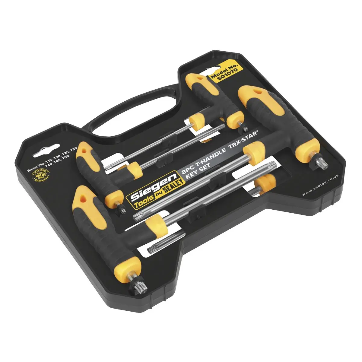 Siegen 8 Piece T-Handle Trx-Star / Trx-Star Security Key Set T10-T50 Comfort Grip - Image 2
