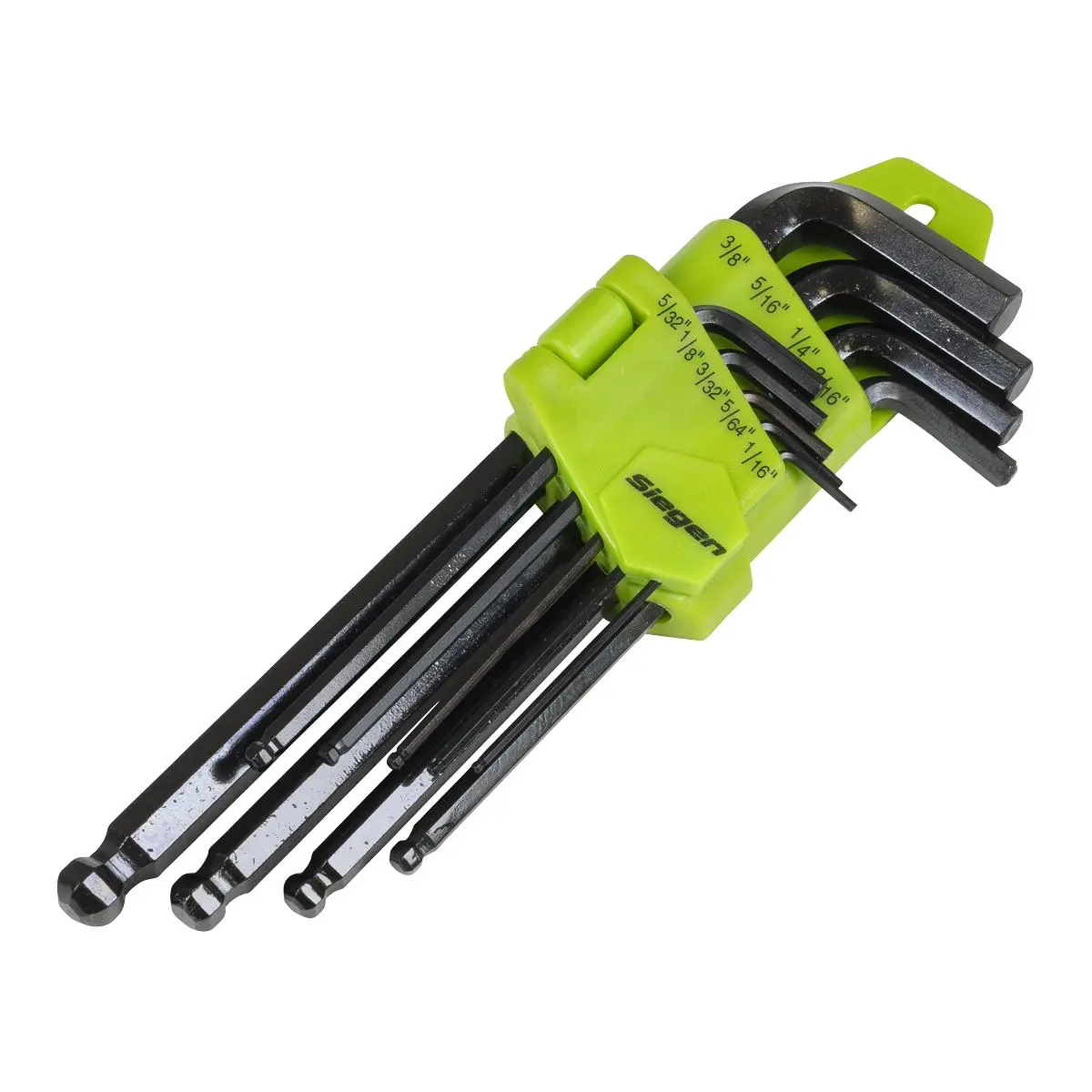 WRT Siegen Hex Key Set Ball-End Long Imperial Measurement Allen Work Tool 9pc - Image 4