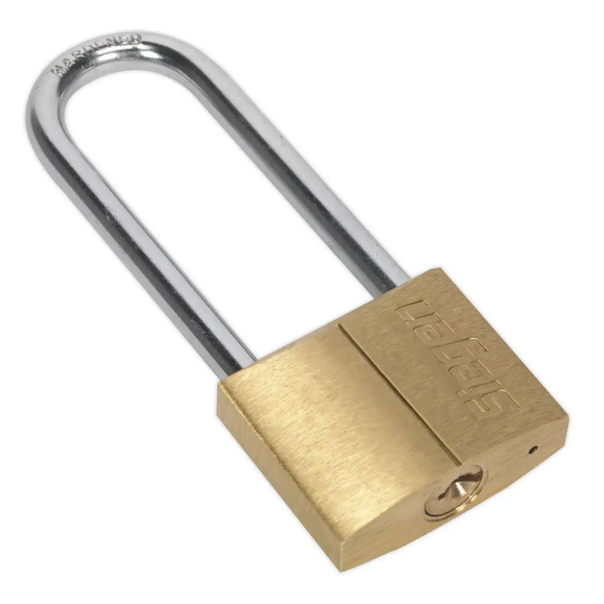Siegen by Sealey Brass Body Padlock with Brass Cylinder Long Shackle 40mm - Image 10
