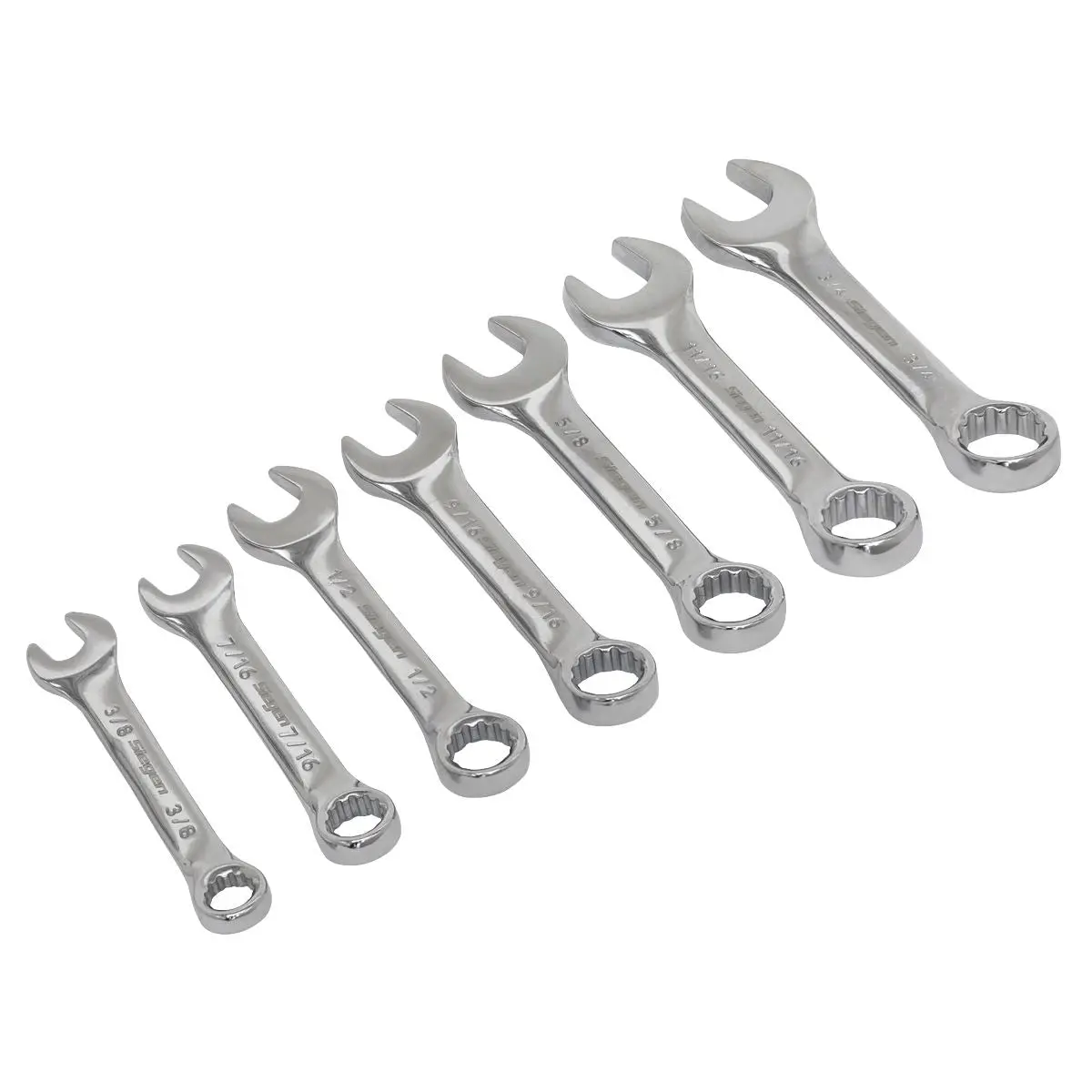 Siegen by Sealey Combination Spanner Set 7pc Stubby Imperial - Image 2