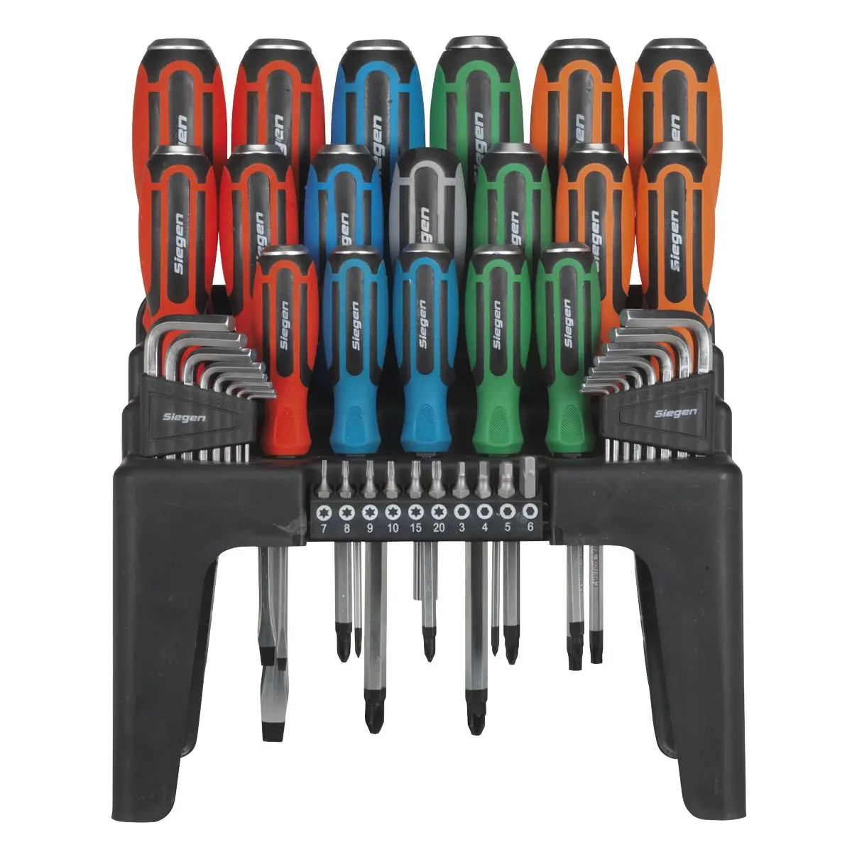 Siegen by Sealey Hammer-Thru Screwdriver, Hex Key & Bit Set 44pc - Image 8