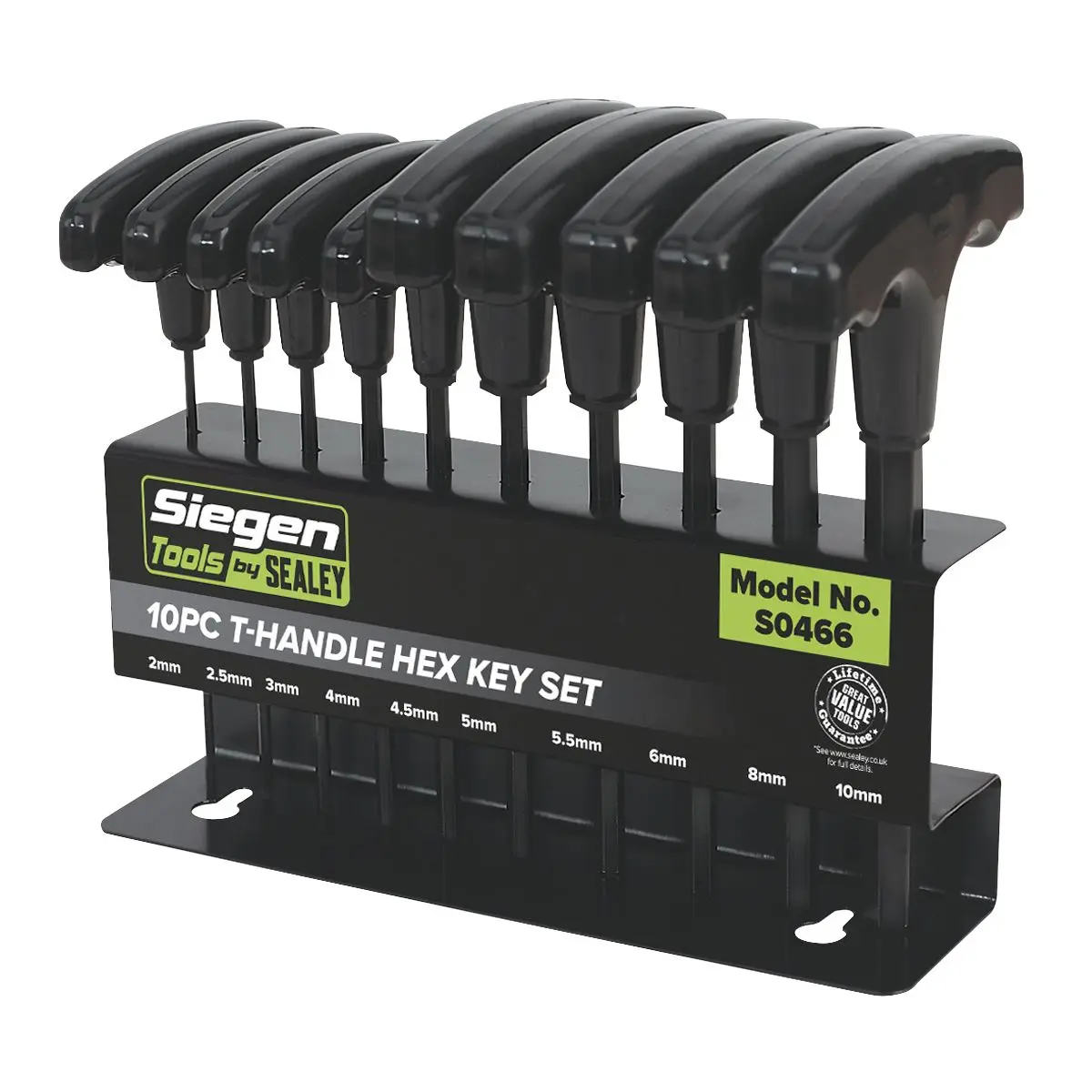 Siegen by Sealey Hex Key Set 10pc T-Handle - Metric - Image 2