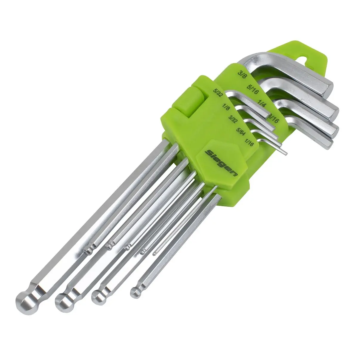 Siegen by Sealey Hex Key Set Long Ball-End 9pc - Imperial - Image 3
