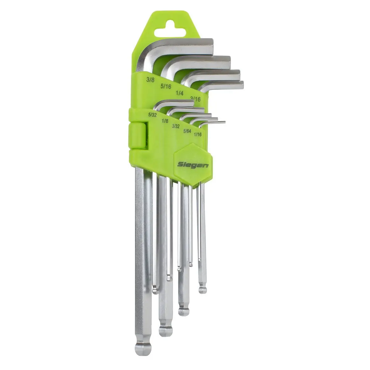 Siegen by Sealey Hex Key Set Long Ball-End 9pc - Imperial - Image 4