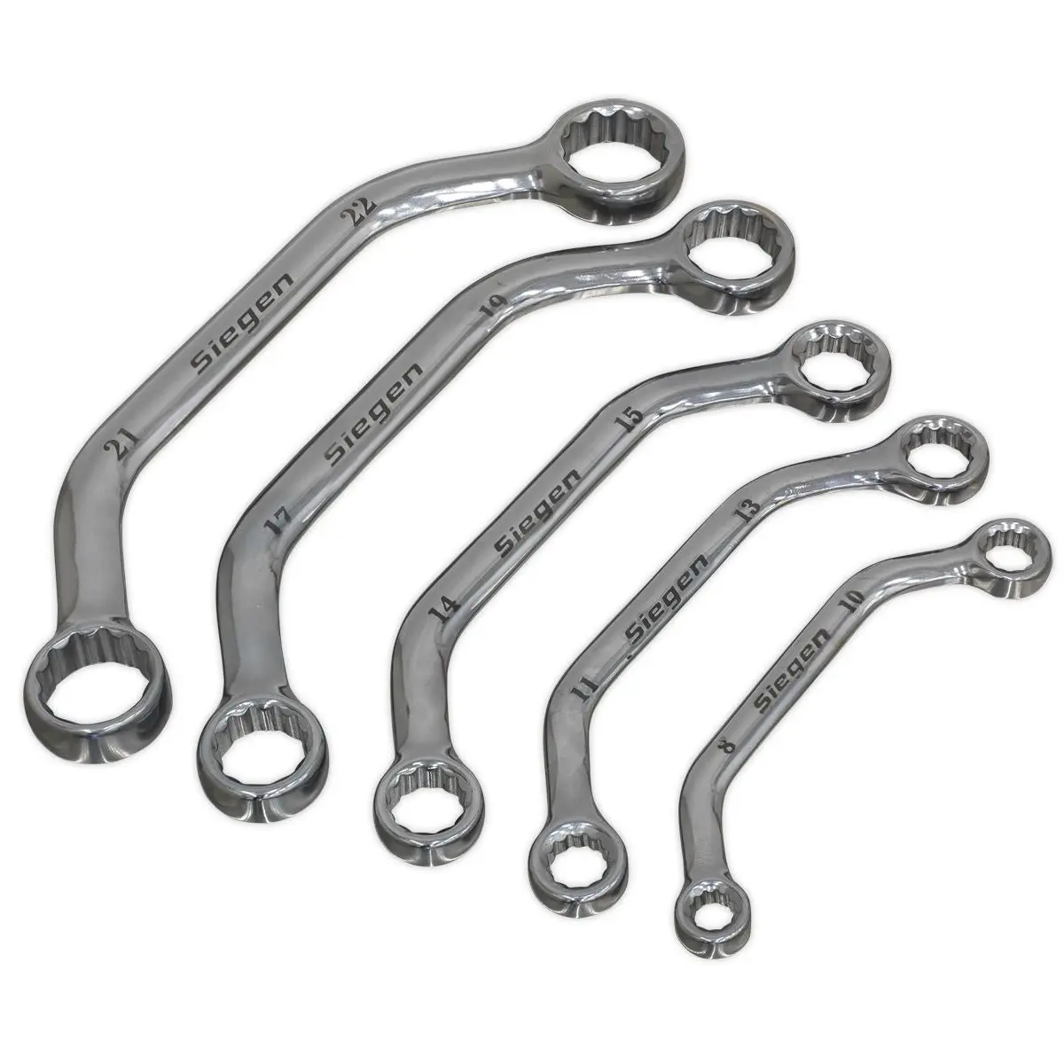 Siegen by Sealey Obstruction Spanner Set 5pc Metric - Image 5