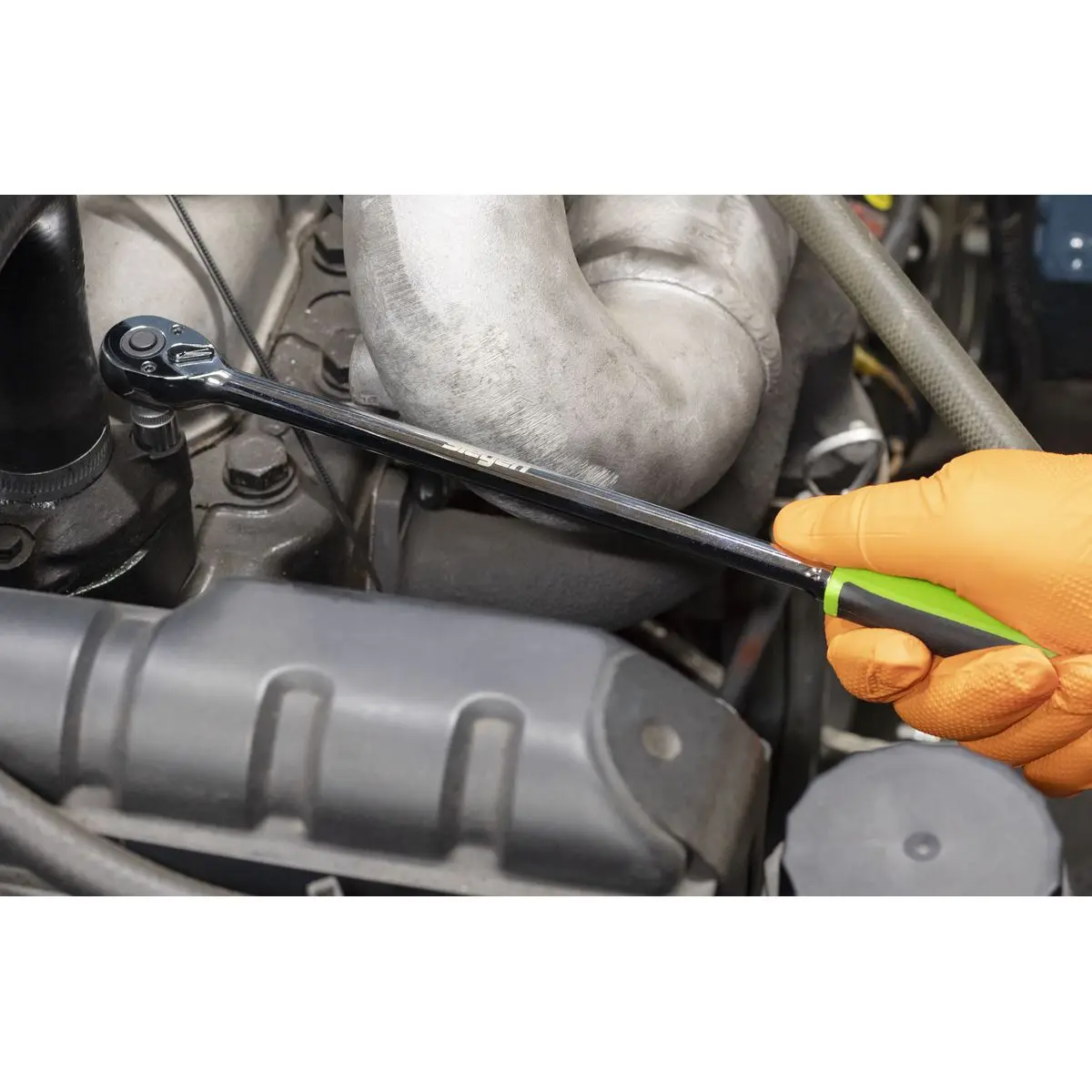 Siegen Extra-Long Ratchet Wrench Handle 1/4" Drive Flip Reverse 305mm Long - Image 7