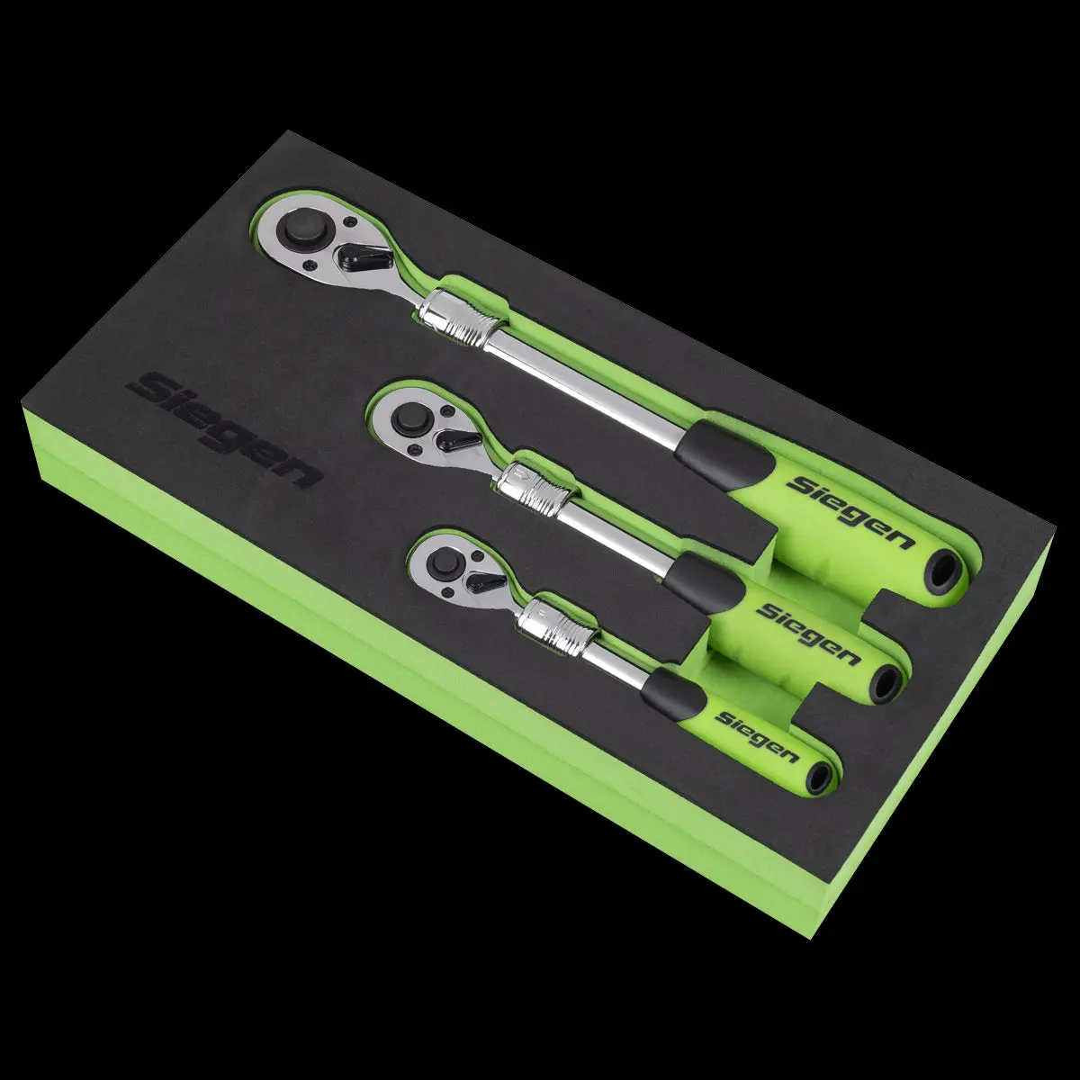 Siegen by Sealey Siegen Extendable Ratchet Wrench Set 3pc - Image 4