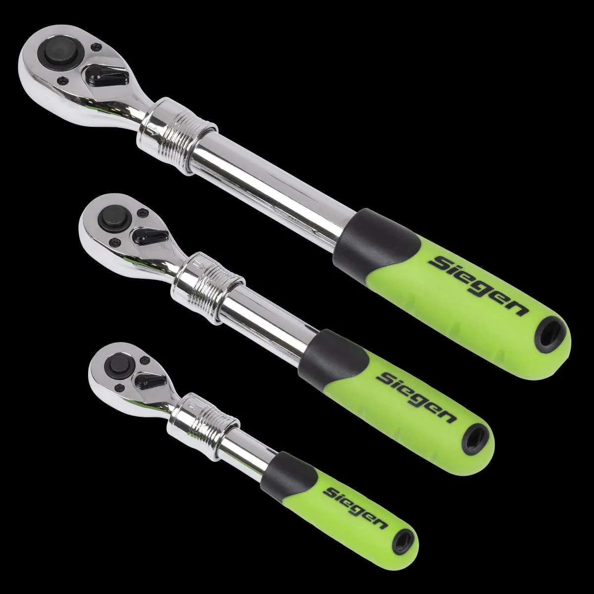 Siegen by Sealey Siegen Extendable Ratchet Wrench Set 3pc - Image 7