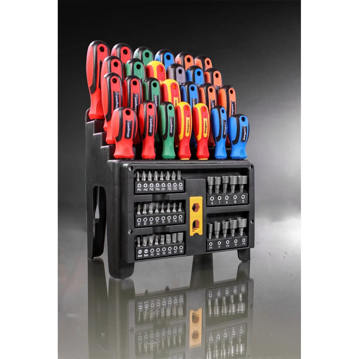 Siegen by Sealey Screwdriver, Bit & Nut Driver Set 61pc - Image 2
