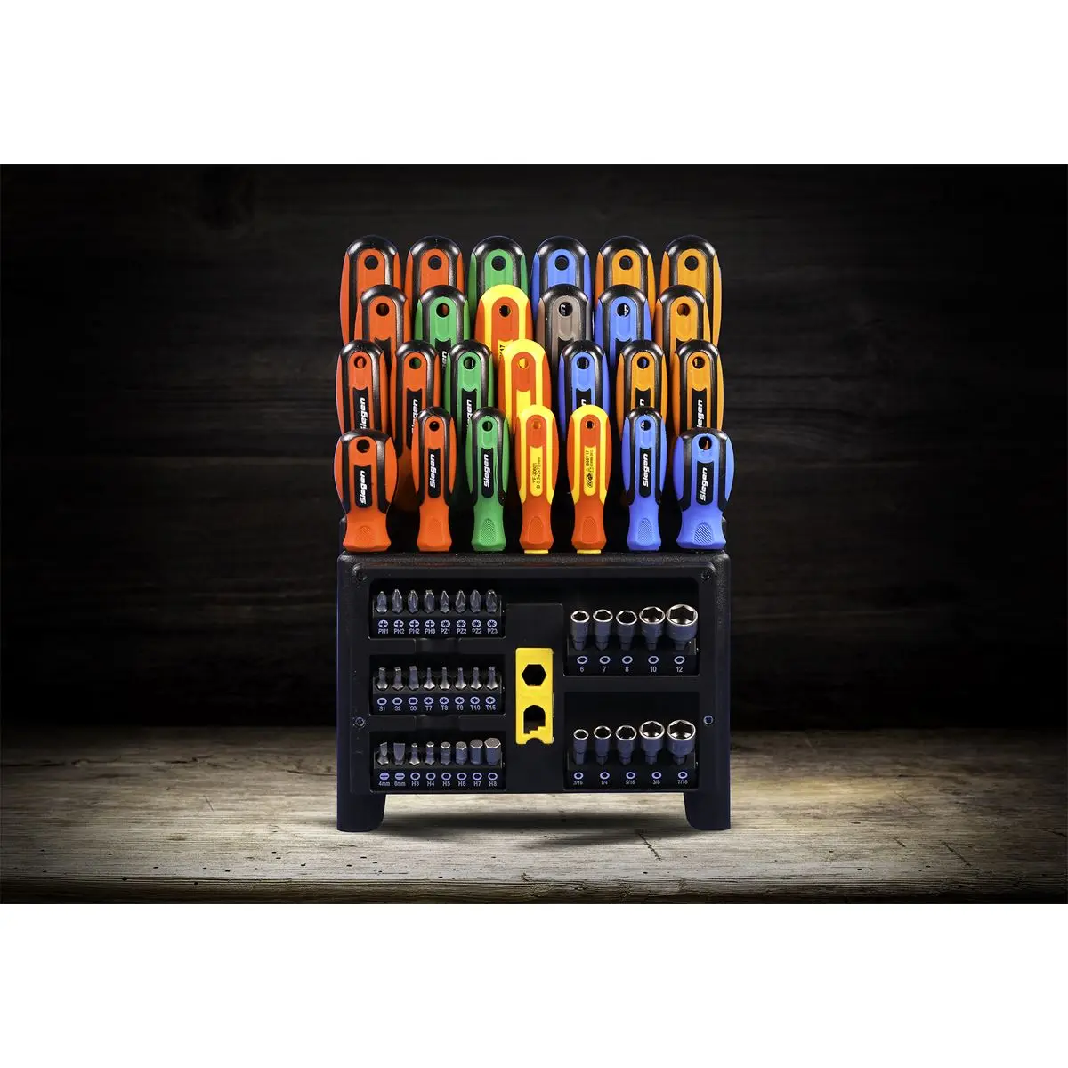 Siegen by Sealey Screwdriver, Bit & Nut Driver Set 61pc - Image 3