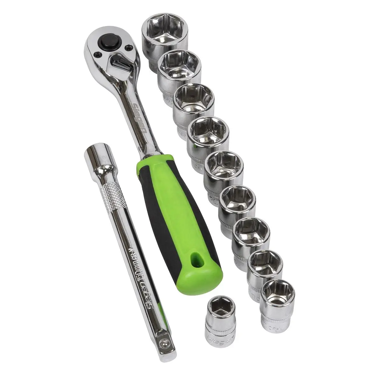 Siegen by Sealey Socket Set 12pc 1/2"Sq Drive WallDrive® Metric - Image 8