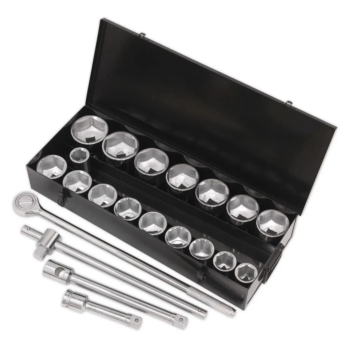 Siegen by Sealey Socket Set 21pc 1"Sq Drive 6pt WallDrive® Metric - Image 2