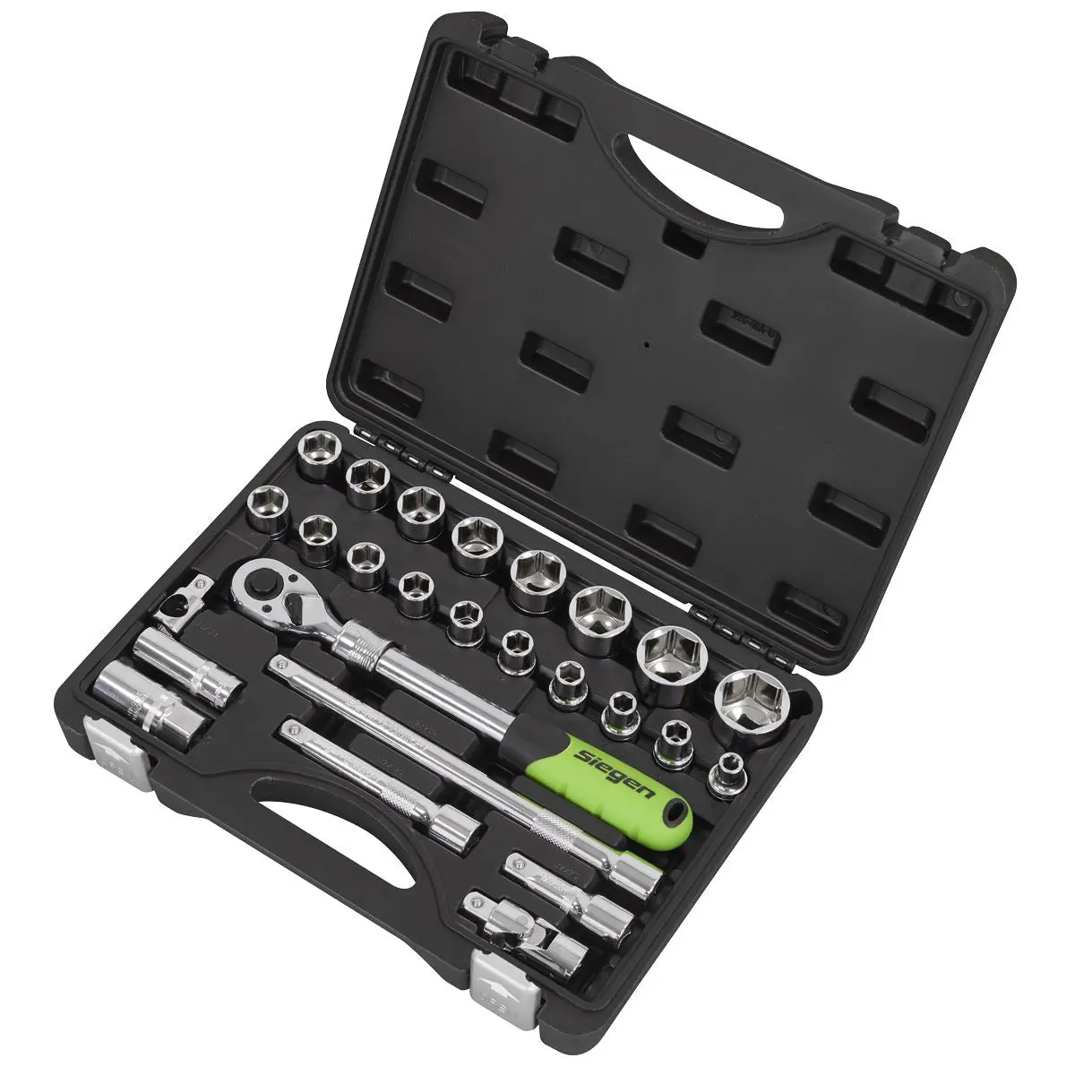 Siegen by Sealey Socket Set Extendable Ratchet 1/2"Sq Drive 26pc - Image 7