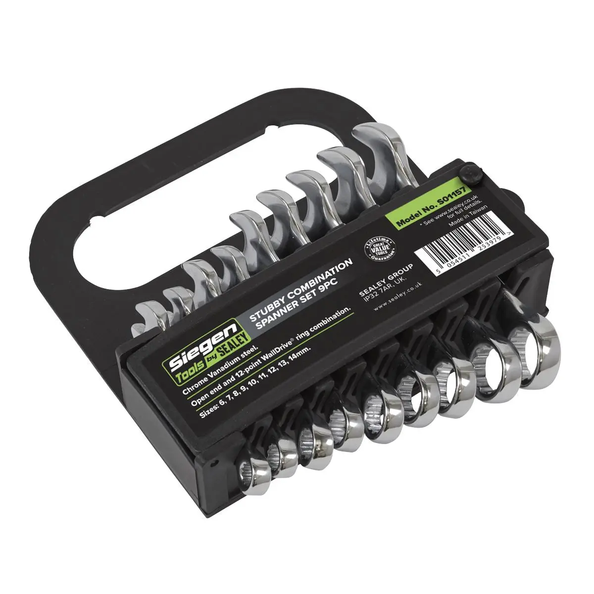 Siegen by Sealey Stubby Combination Spanner Set 9pc - Metric - Image 2