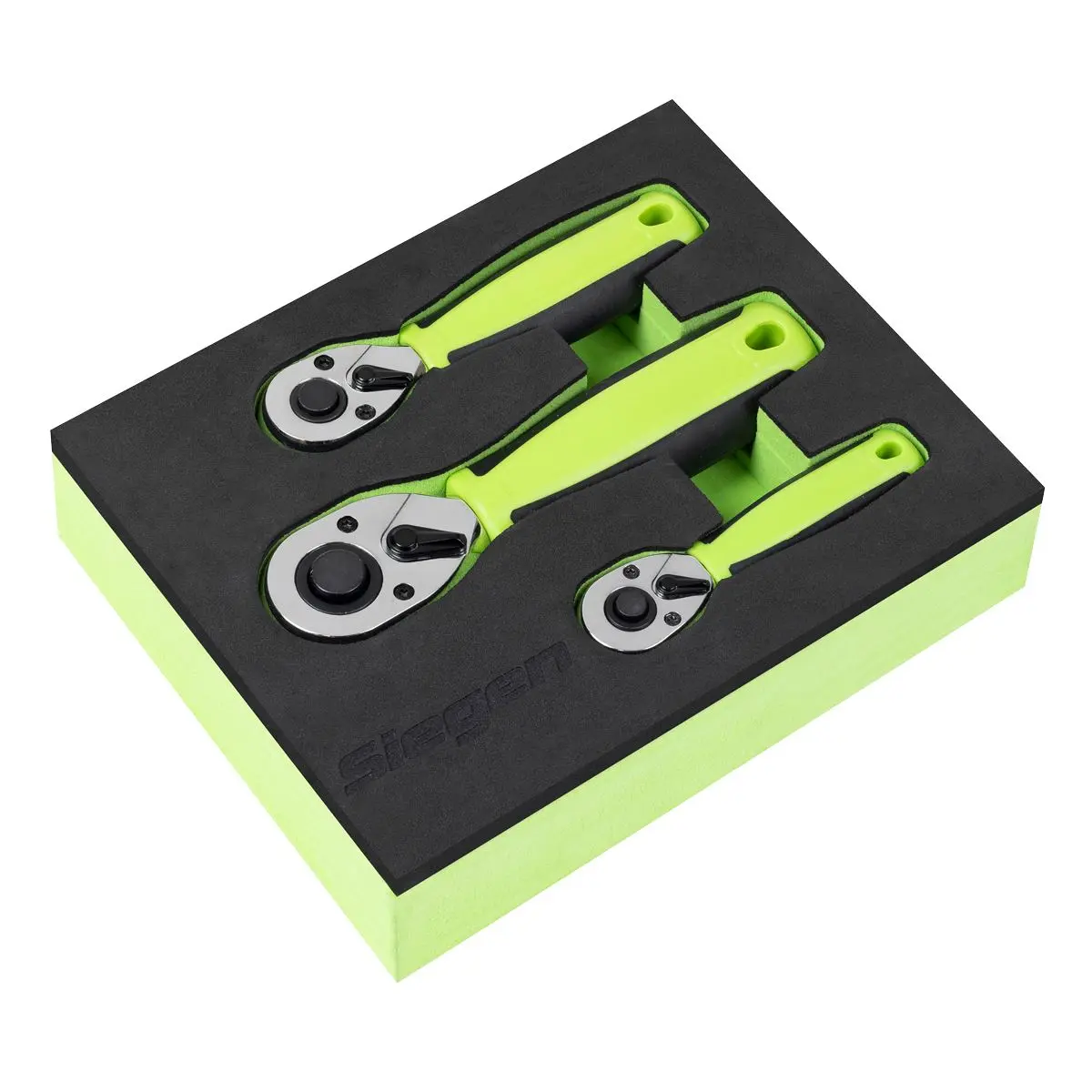 Siegen by Sealey Stubby Ratchet Wrench Set 3pc