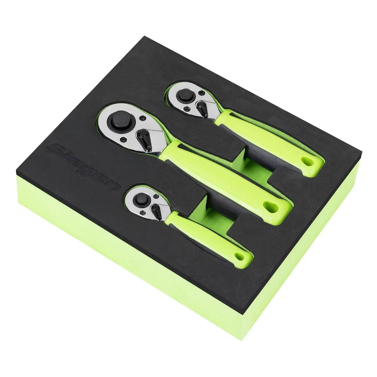 Siegen by Sealey Stubby Ratchet Wrench Set 3pc - Image 2