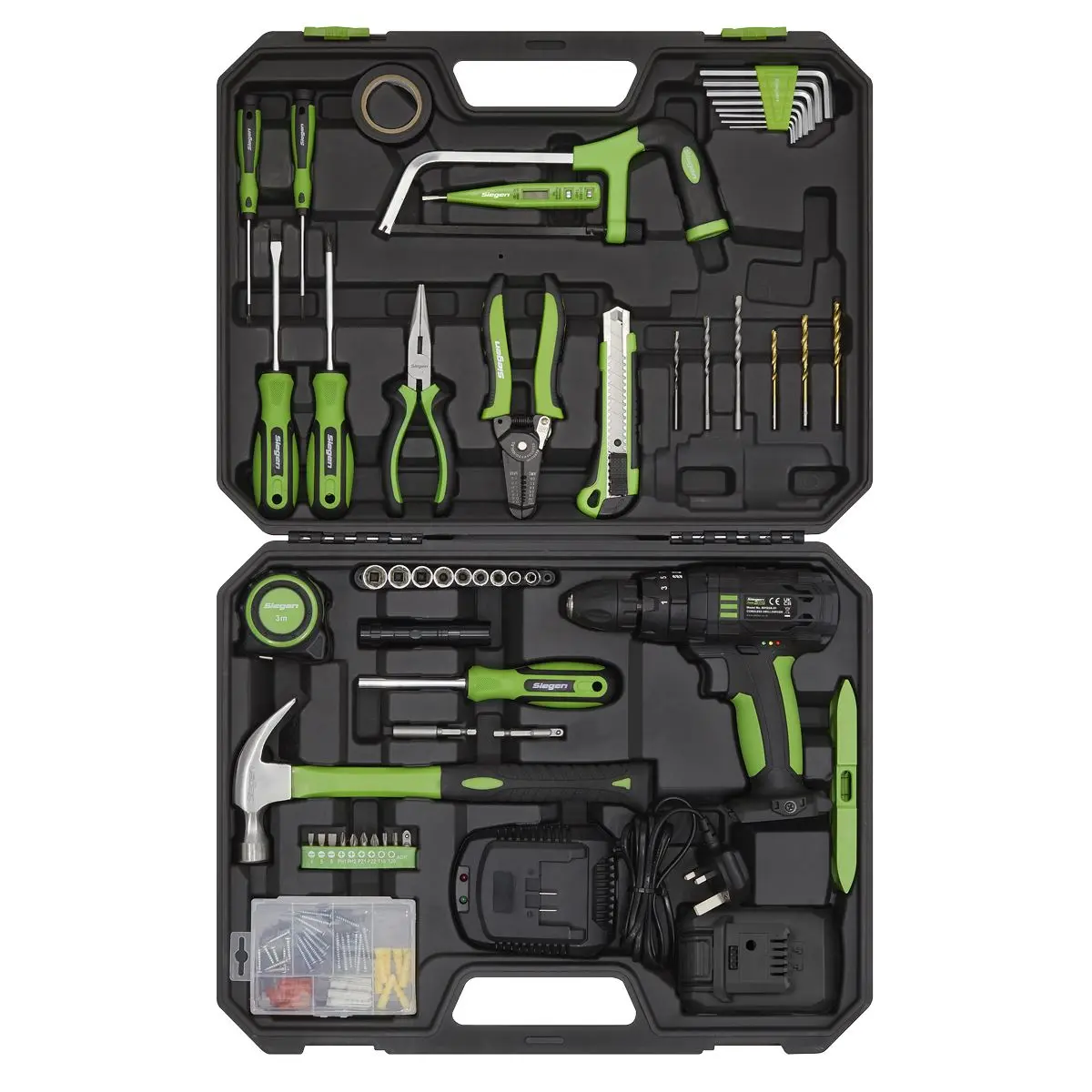 Siegen by Sealey Tool Kit with Cordless Drill 101pc - Image 2