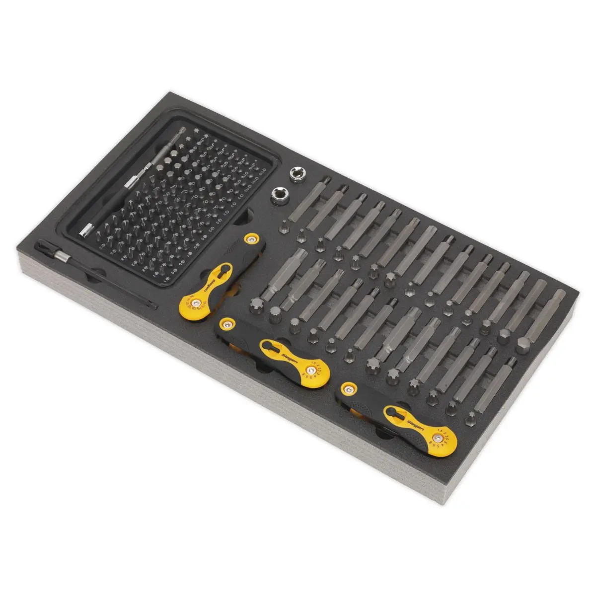 Siegen by Sealey Tool Tray with Specialised Bits & Folding Hex Keys 192pc - Image 2