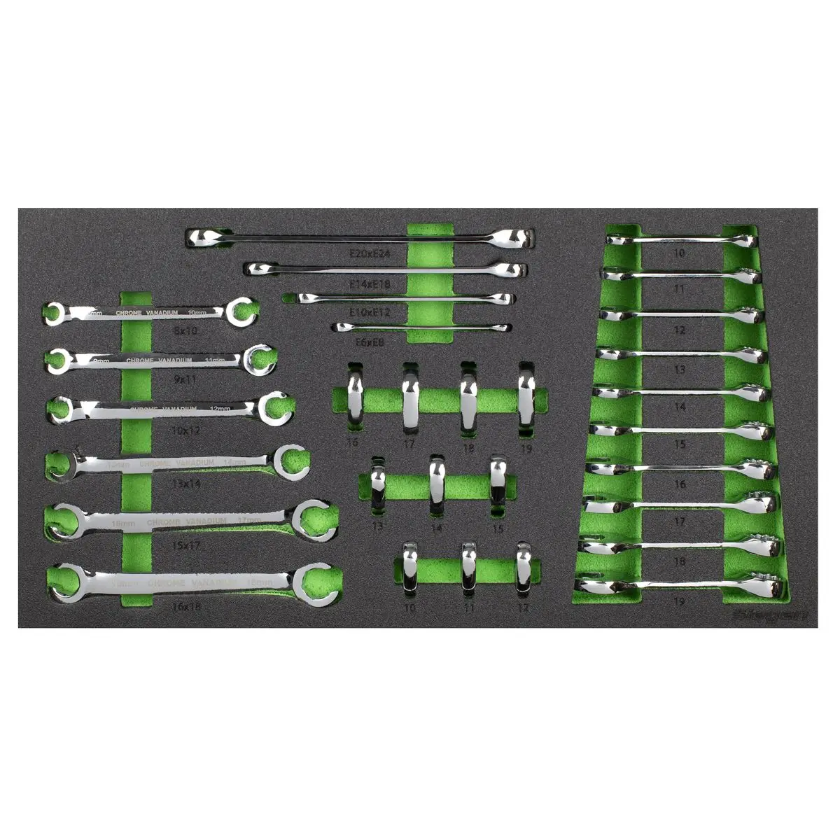 Siegen by Sealey Tool Tray with Specialised Spanner Set 30pc - Metric - Image 7