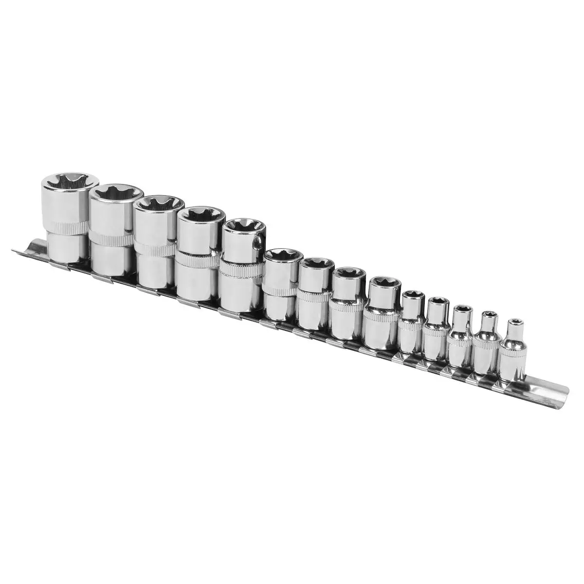 Siegen by Sealey TRX-Star* Socket Set 14pc 1/4", 3/8" & 1/2"Sq Drive E4-E24 - Image 3