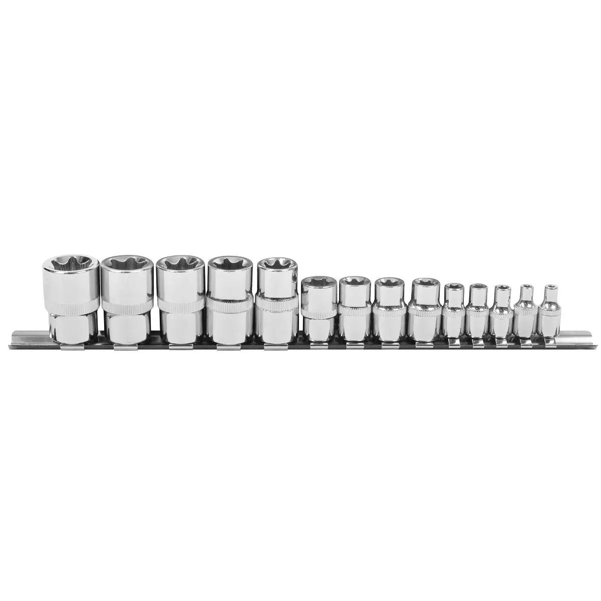 Siegen by Sealey TRX-Star* Socket Set 14pc 1/4", 3/8" & 1/2"Sq Drive E4-E24 - Image 4