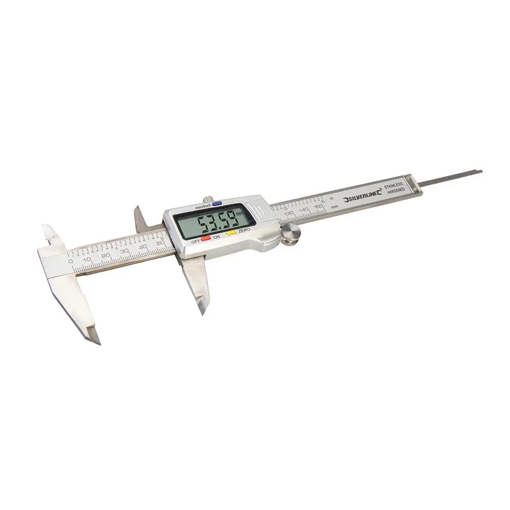 Silverline 0-150mm Digital Vernier Caliper Internal External Depth Measure - Image 8
