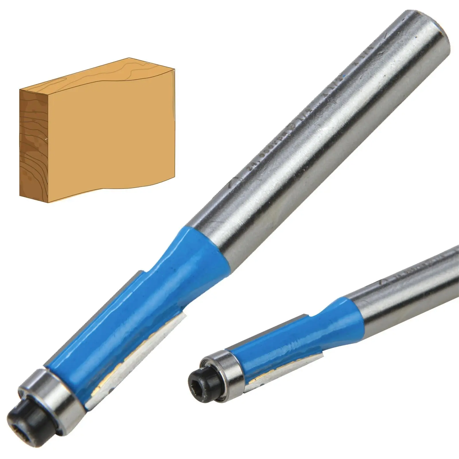 Silverline 1/4" Flush Trim Cutter Router Bits - Image 2