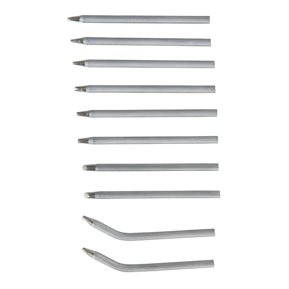 Silverline 10 Pack 40W Soldering Iron Tips Set Point Bent Chisel Cut Off - Image 3