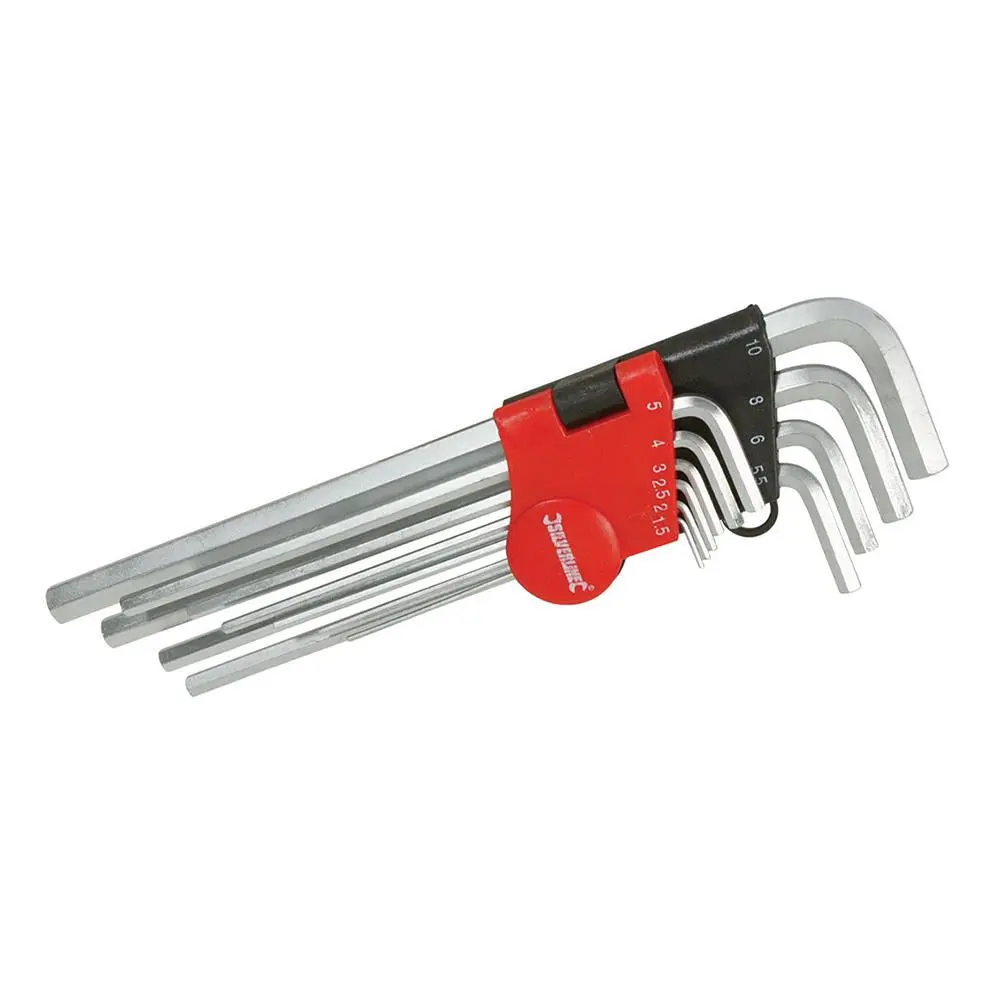Silverline 10 Piece Hex Key Set Metric 1.5mm - 10mm Expert Steel Socket Wrench - Image 5