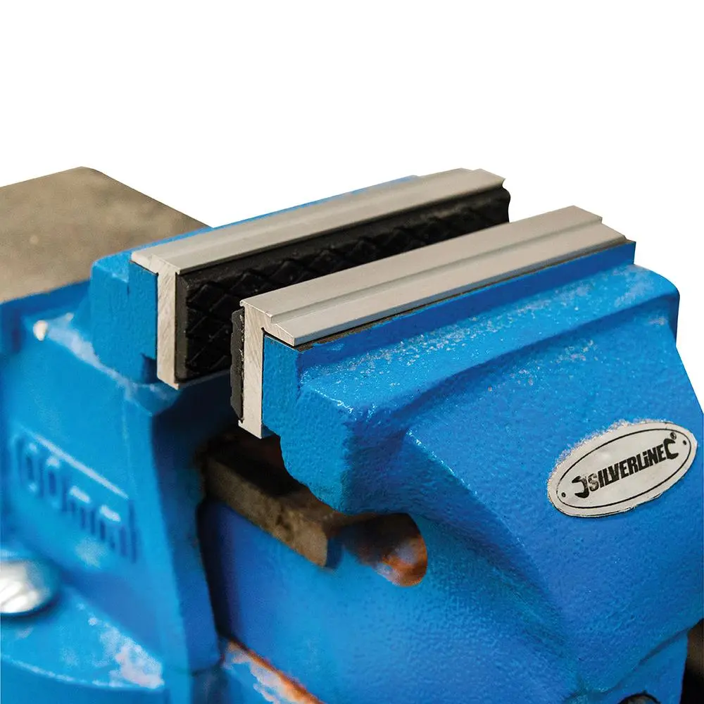 Silverline 100mm Soft Grip Vice Jaws Rubber Magnetic Base Workshop - Image 7