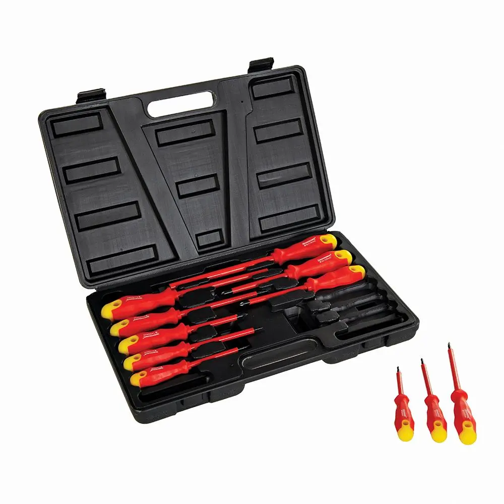 Silverline 11 Piece Insulated Screwdriver Set Slotted Phillips Chrome Vanadium Shafts - Image 8