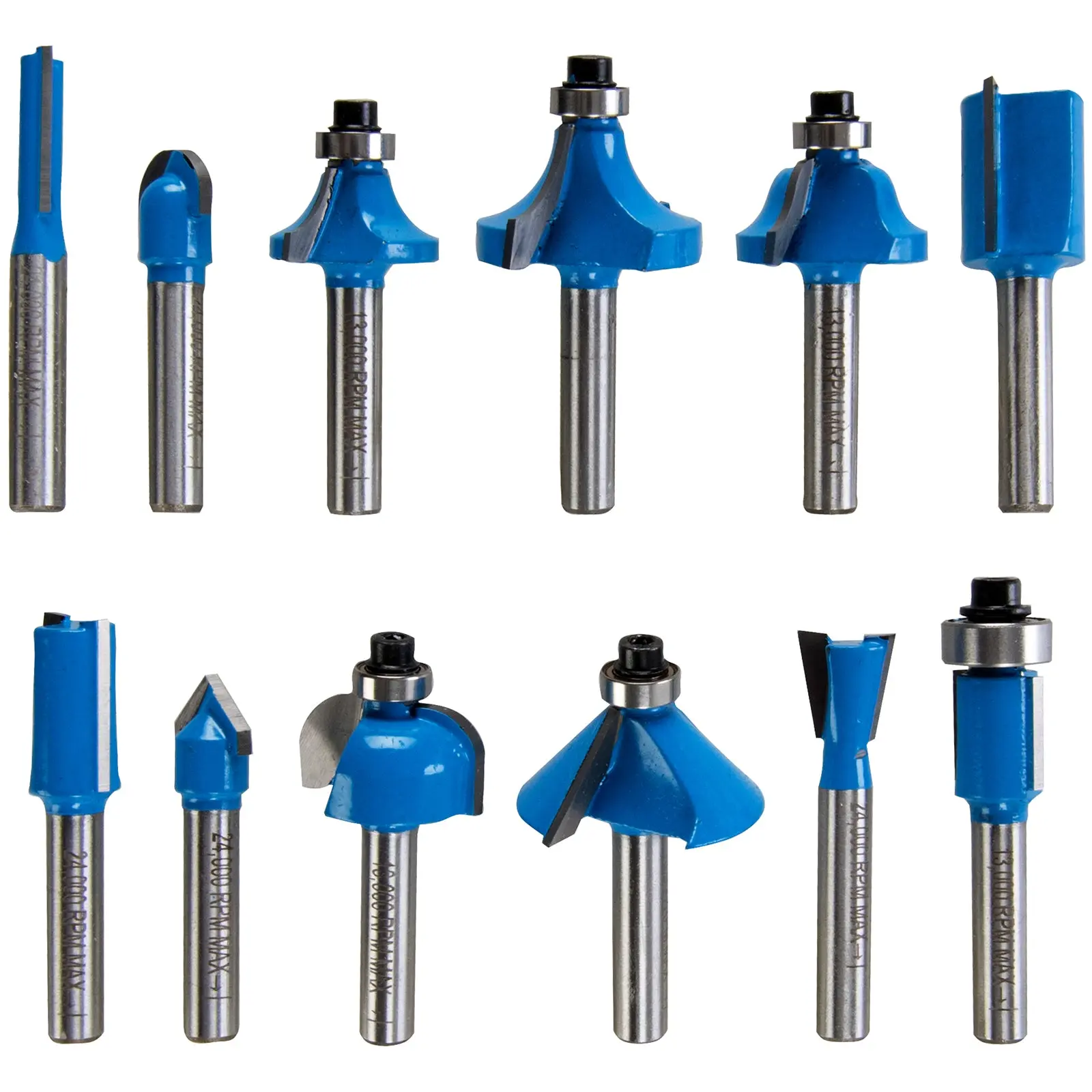Silverline 12 Piece 1/4" TCT Router Bit Set - Image 3