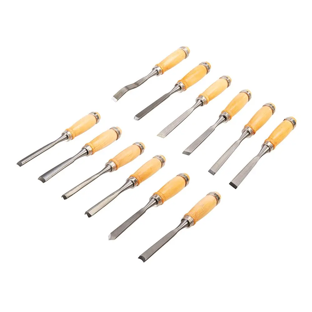 Silverline 12 Piece 200mm Precision Wood Carving Chisels Woodwork - Image 7