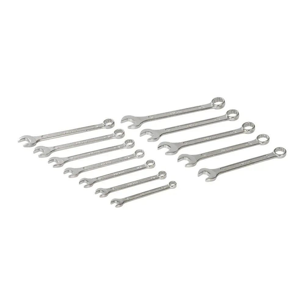 Silverline 12 Piece Combination Spanner Set 8-19mm Open End Hex Storage Rack - Image 6