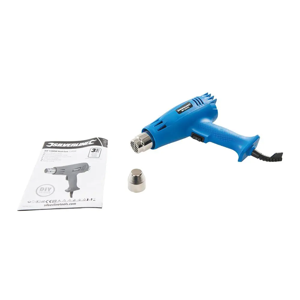 Silverline 1500W Heat Gun 500°C 947560 - Image 4