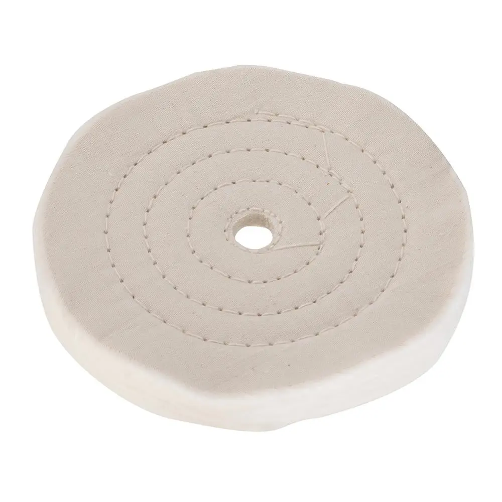Silverline 150mm Double Stitched Buffing Wheel Cotton Polishing Grinder Buffer