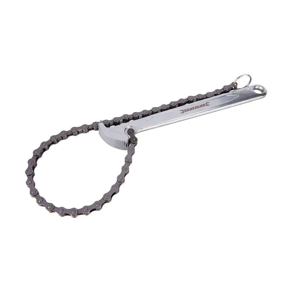 Silverline 150mm Oil Filter Chain Wrench Strap Removal Tool - Image 5