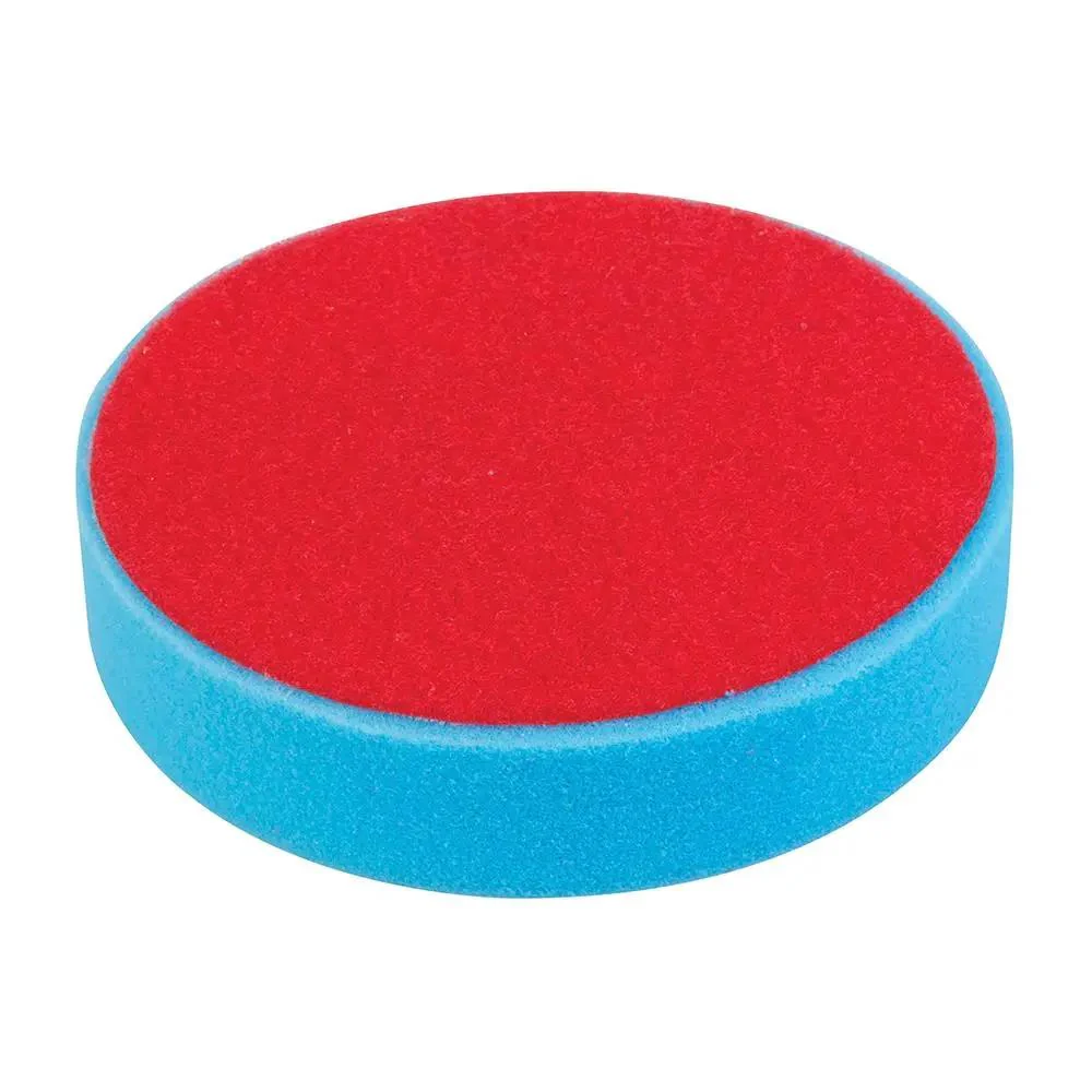 Silverline 180mm Hook and Loop Foam Polishing Head Medium Blue - Image 2