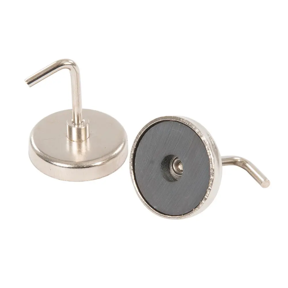 Silverline 2 Piece 5kg Magnetic Hooks Hanging Storage Fridge Cabinets - Image 2