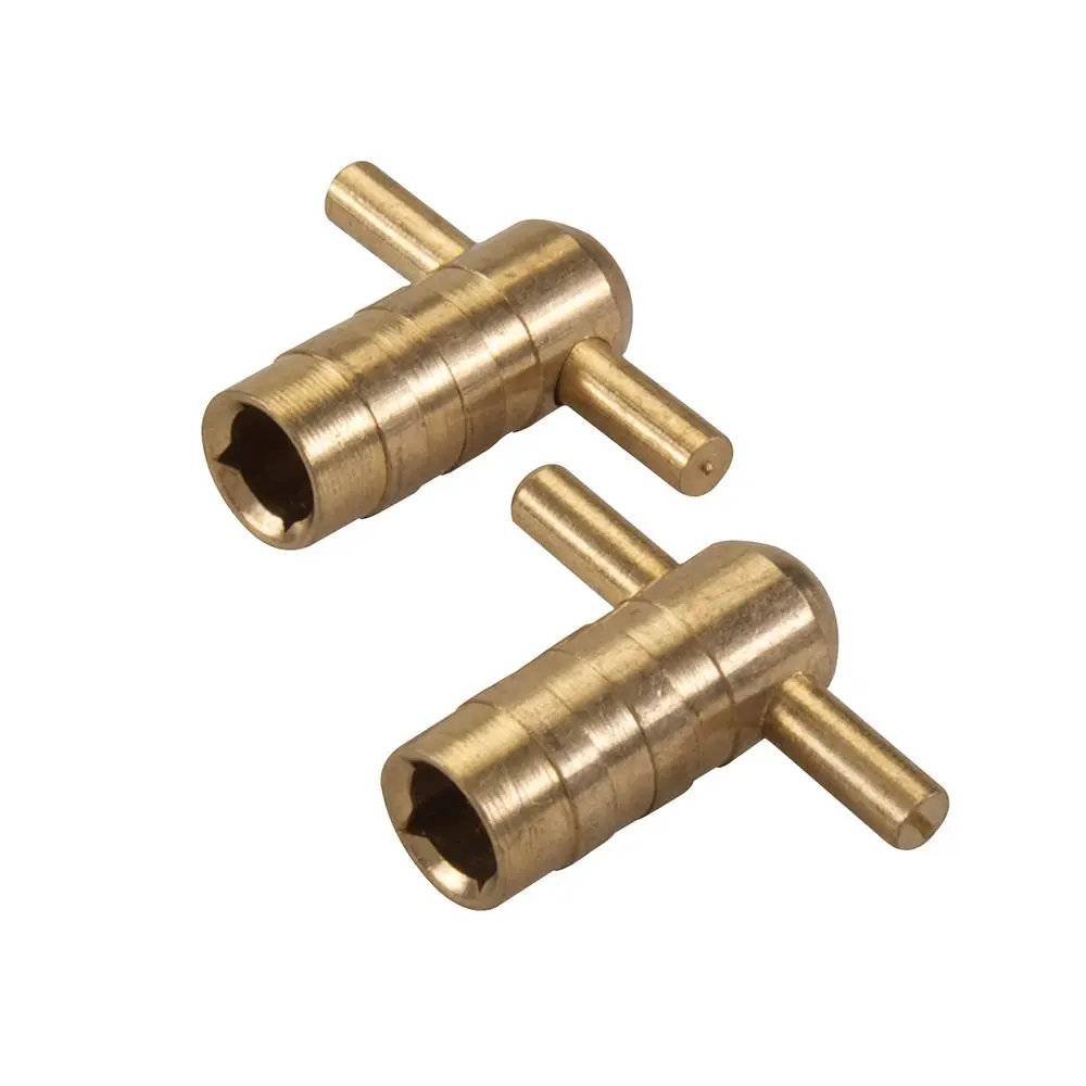 Silverline 2 Piece Radiator Bleed Key Solid Brass Plumbing Heating - Image 2