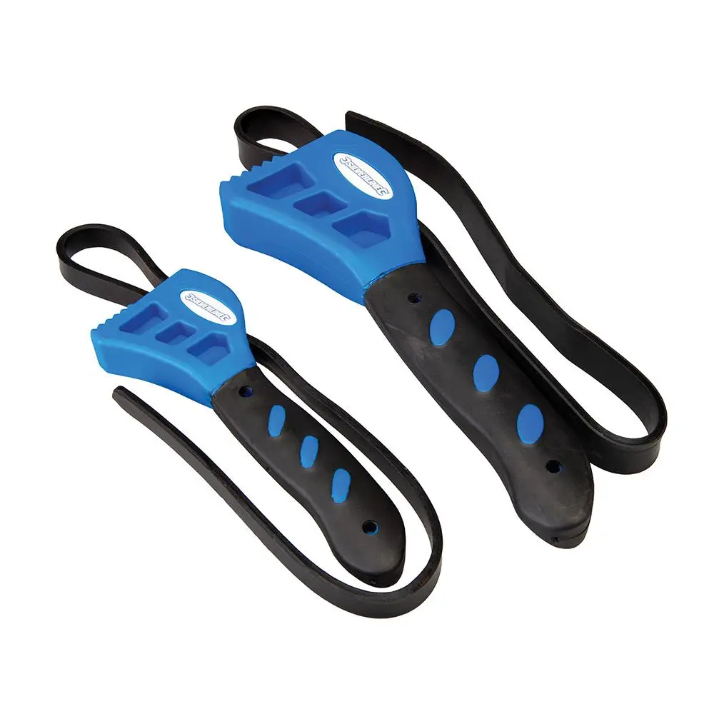 Silverline 2 Piece Rubber Strap Wrenches 500 + 600mm Multi-Purpose Garage - Image 2